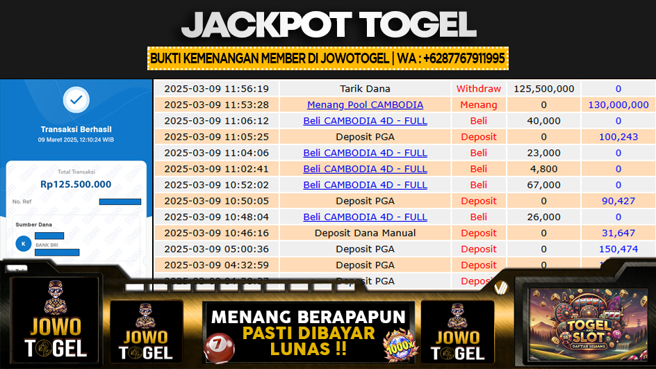 JOWOTOGEL | JP TOGEL 130 JUTA | MENANG PASTI DIBAYAR