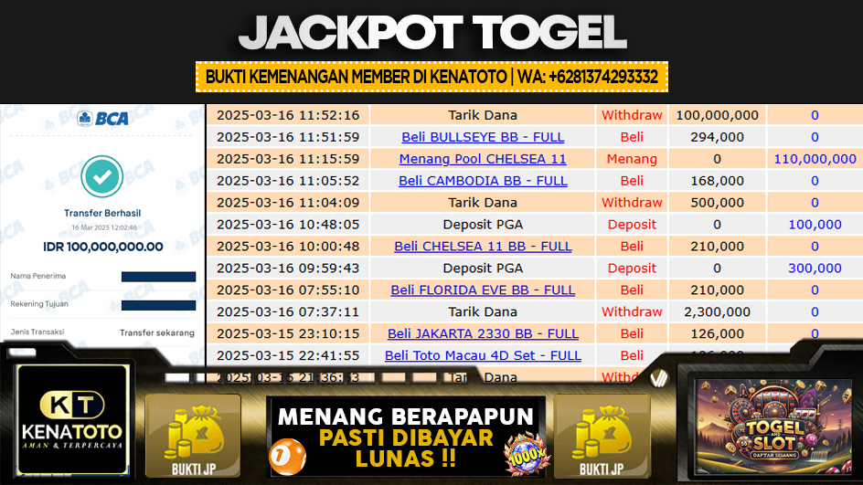 KENATOTO | JP TOGEL 110 JUTA | MENANG PASTI DIBAYAR