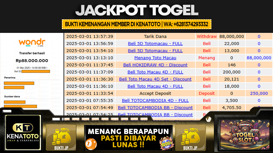 KENATOTO | JP TOGEL 88 JUTA | MENANG PASTI DIBAYAR